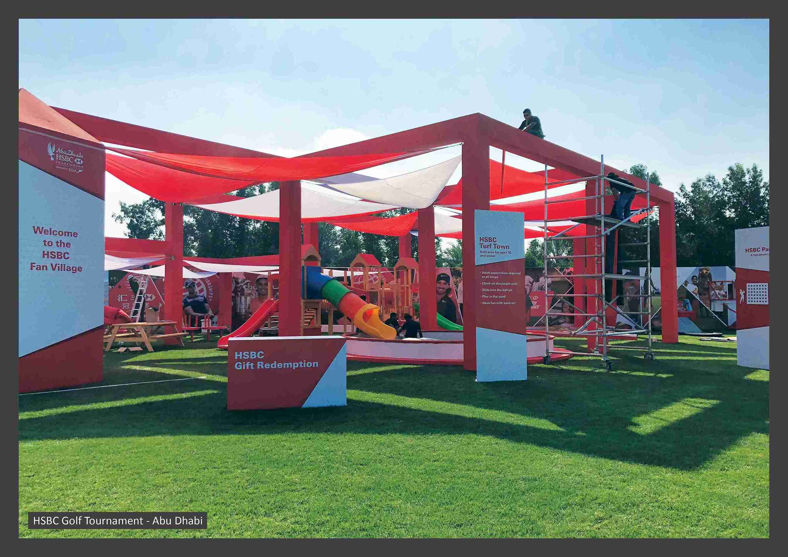 HSBC exhibition build-up by Unigraf UAE