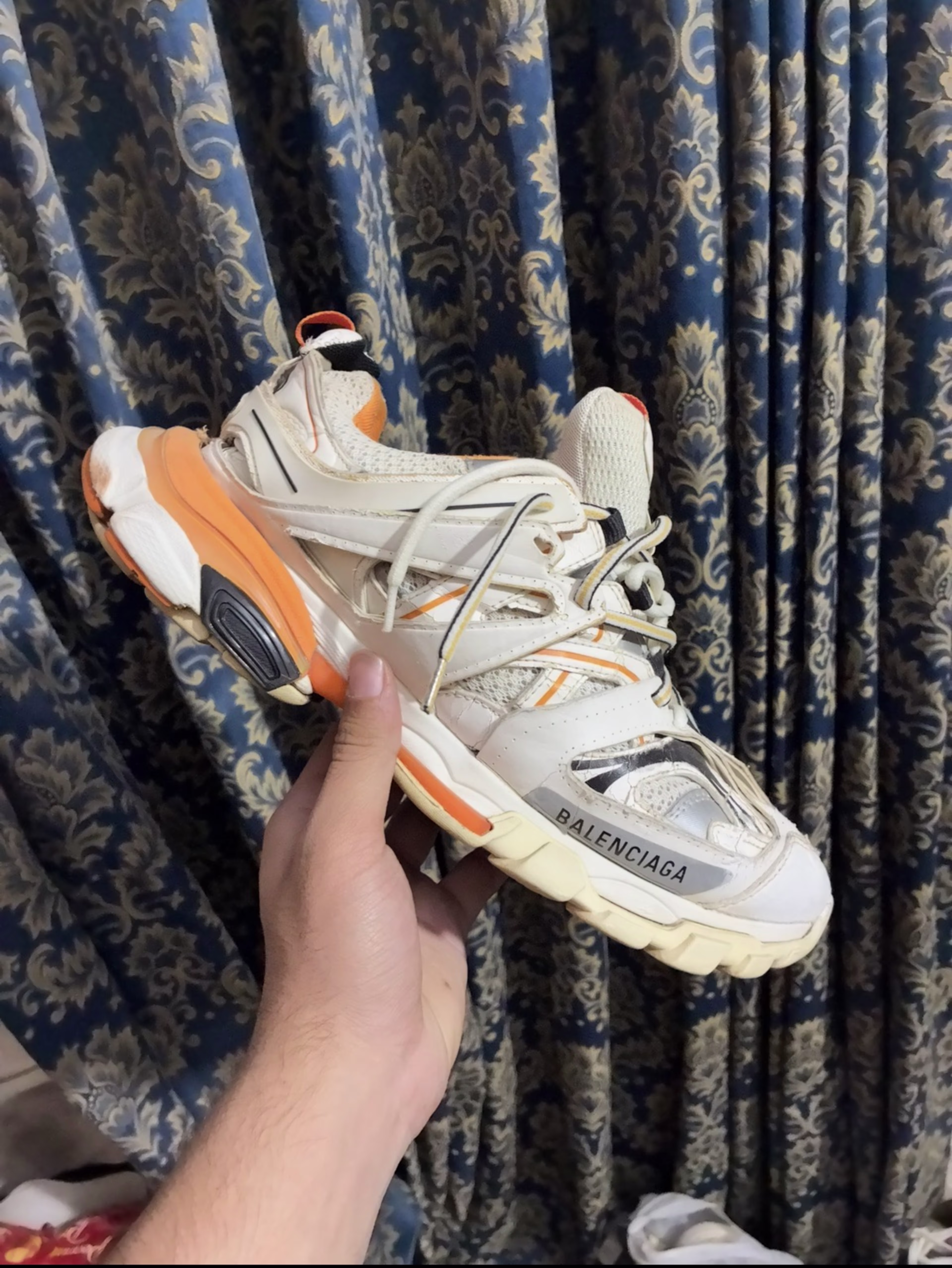 Balenciaga Balenciaga track white and orange  - 7/10 Preloved luxury in Pakistan