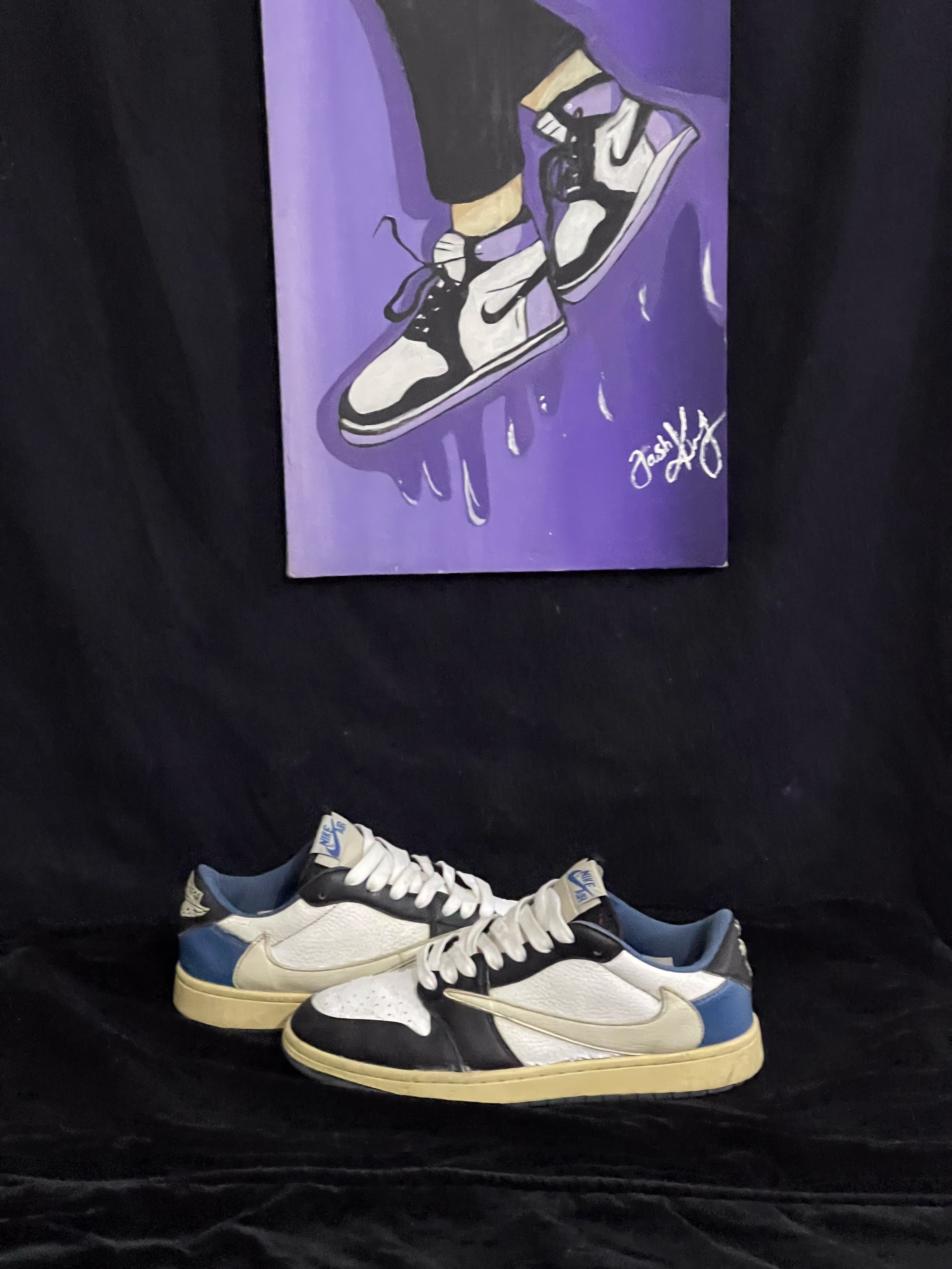 Travis Scott Jordan 1 low x traviss scott fragment - 9/10 Preloved luxury in Pakistan