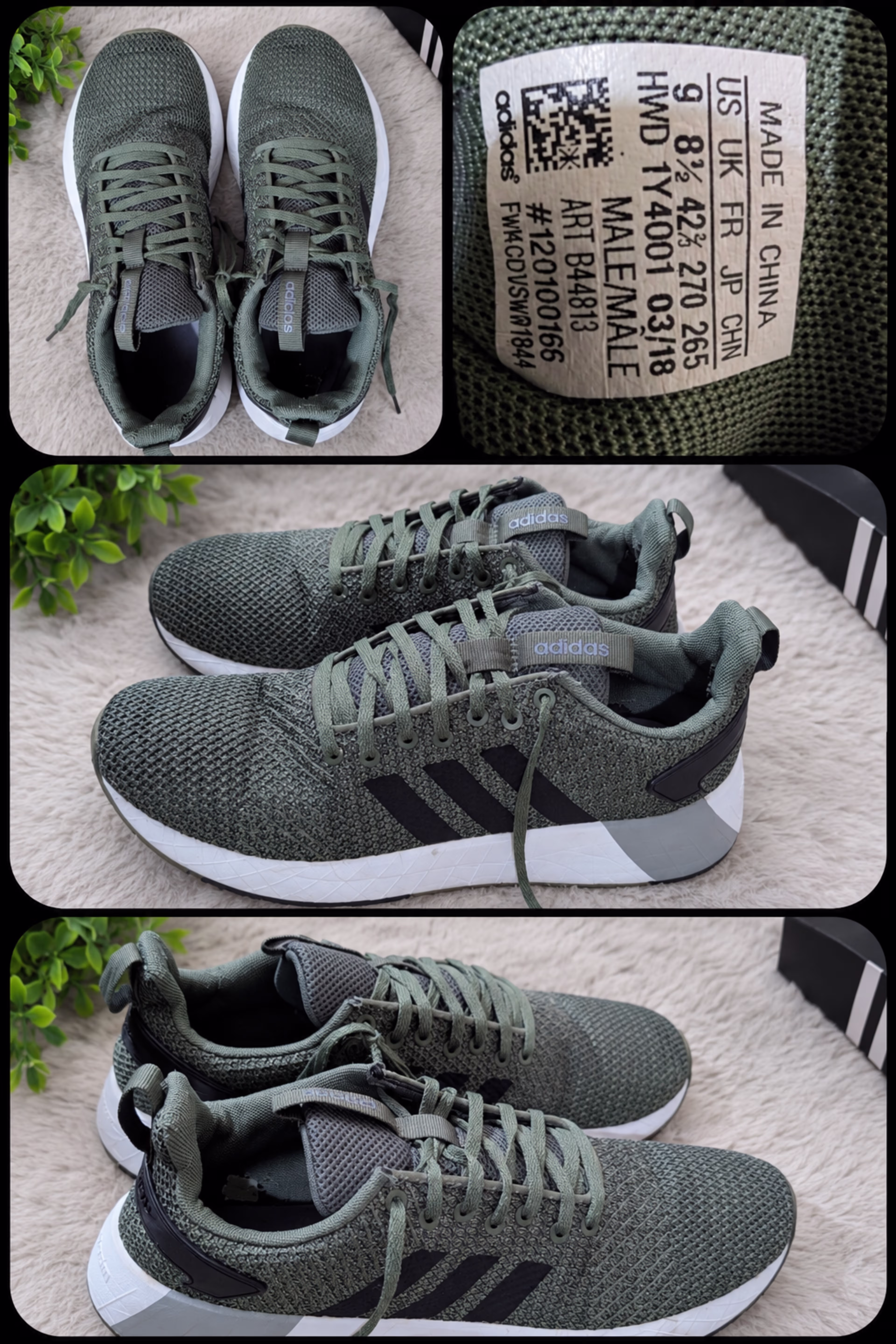 Adidas Original Pre-loved Adidas Questar BYD Base Green - 10/10 Preloved Running in Pakistan