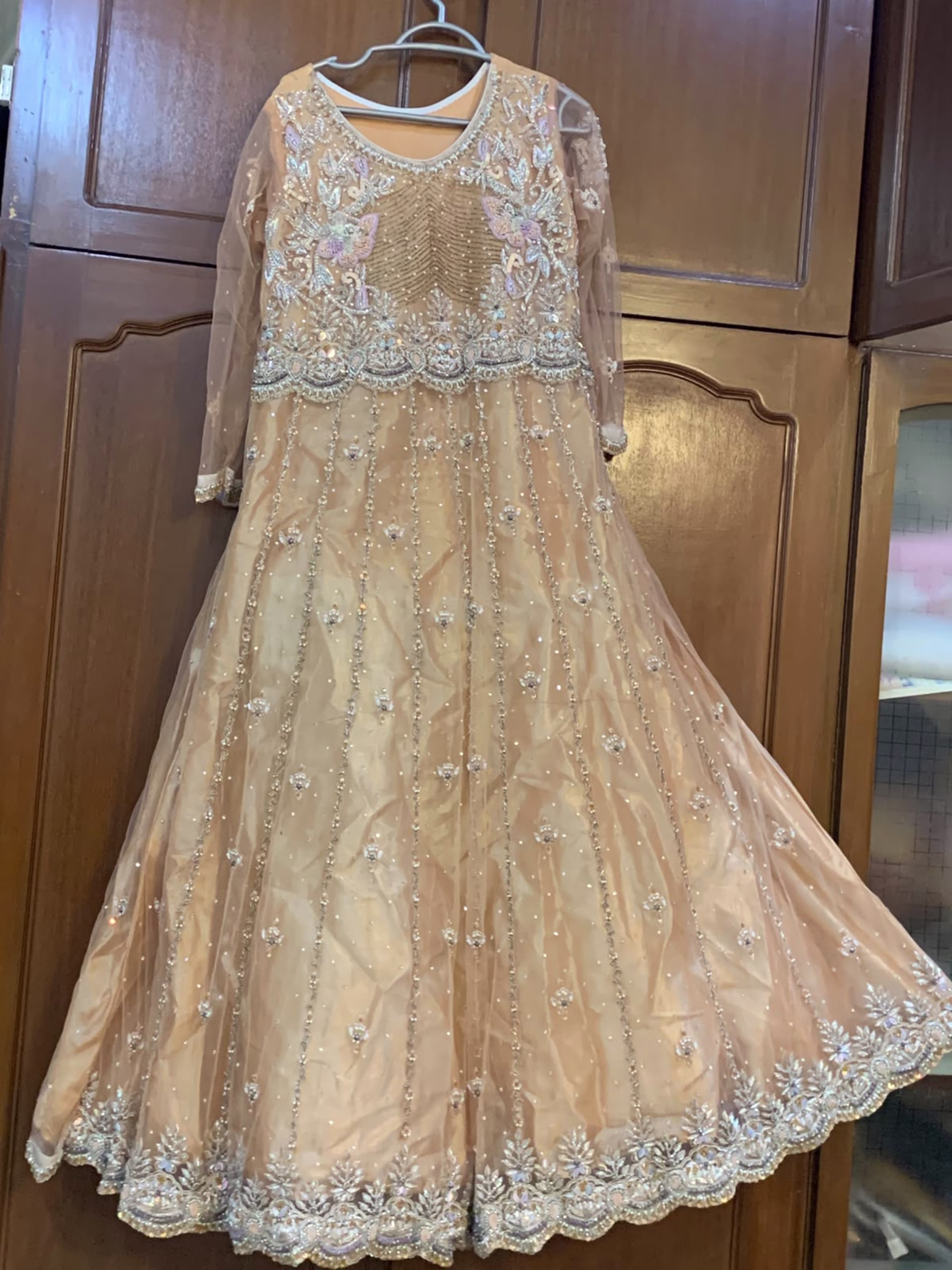 Peach Heavy Net Maxi