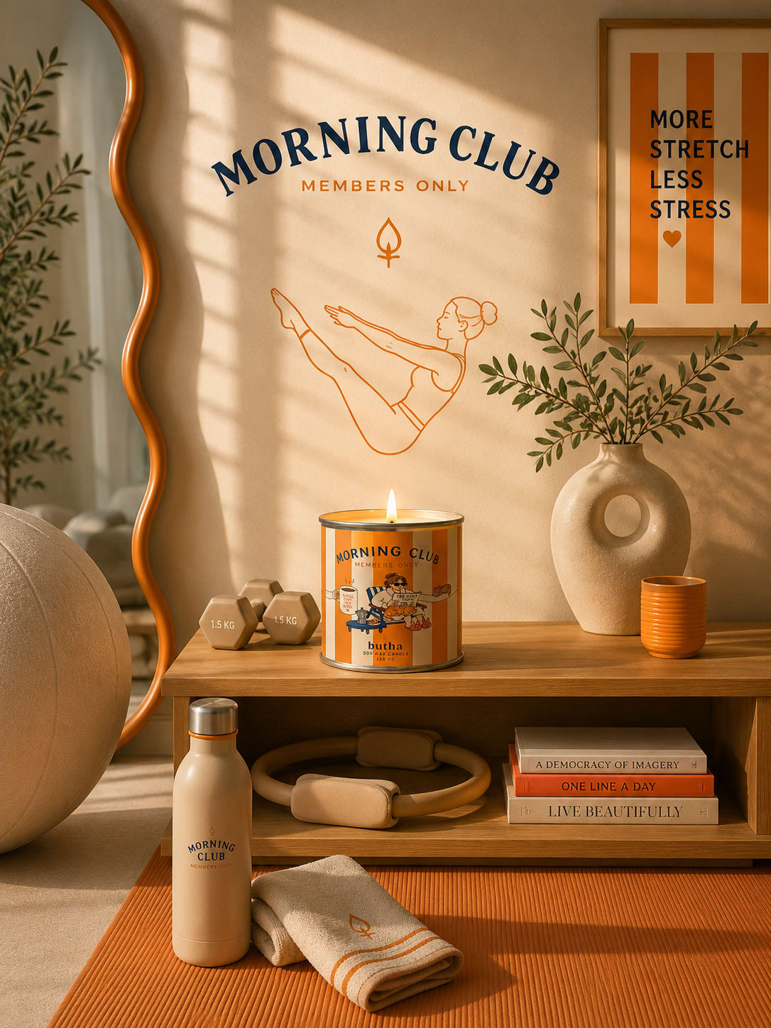 Morning Club kahve kokulu soya wax mum