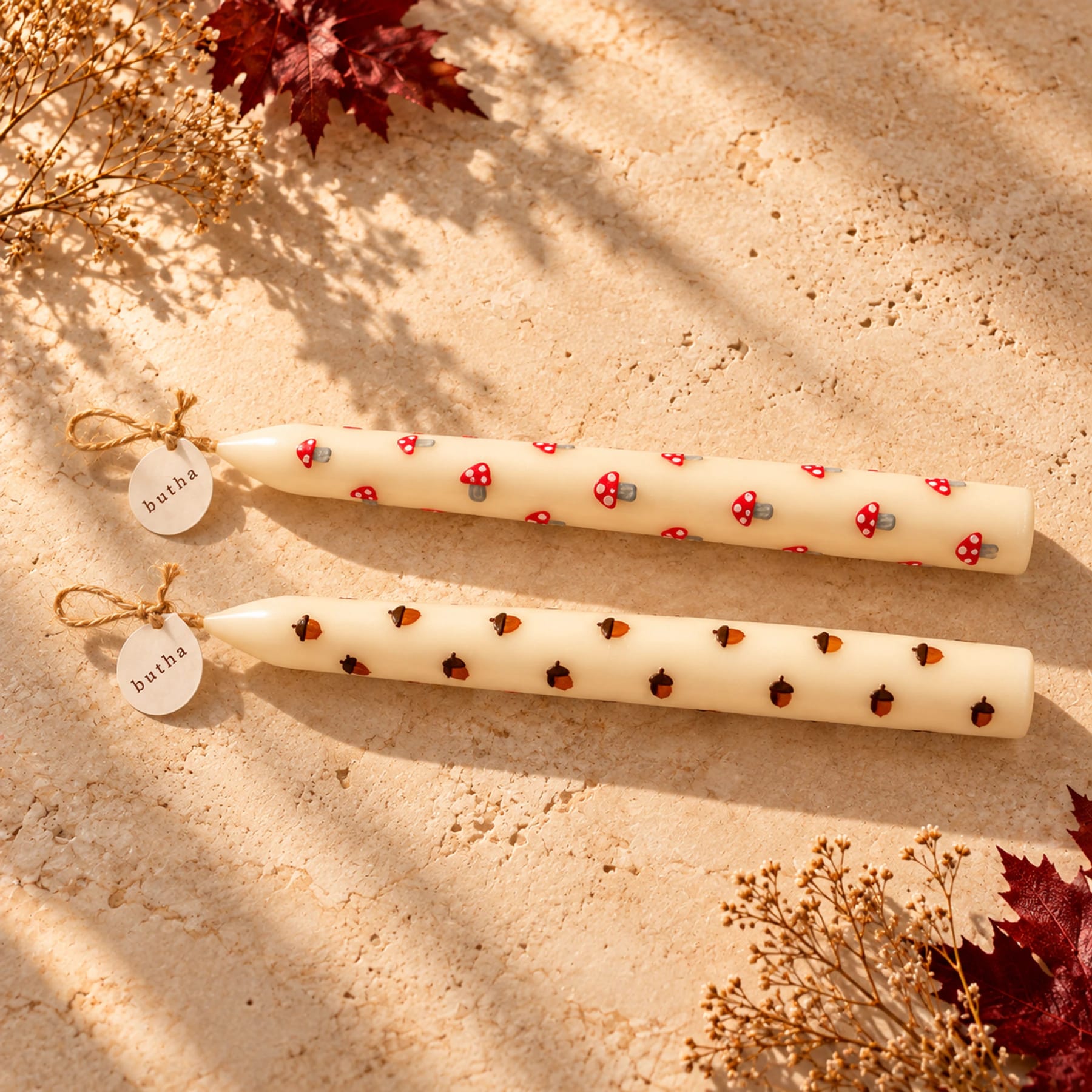Autumn Duo – Kokulu İkili Şamdan Mum Seti kokulu soya mum - 3. görsel