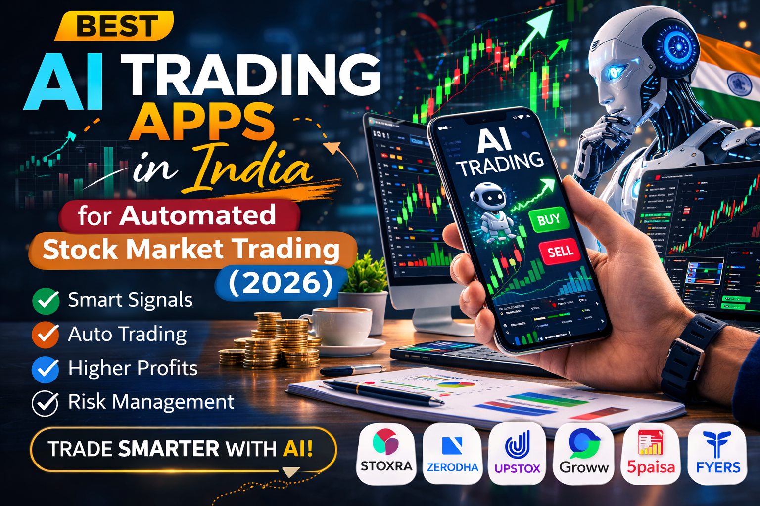 Best AI Trading Apps in India for Automated Stock Market Trading (2026)