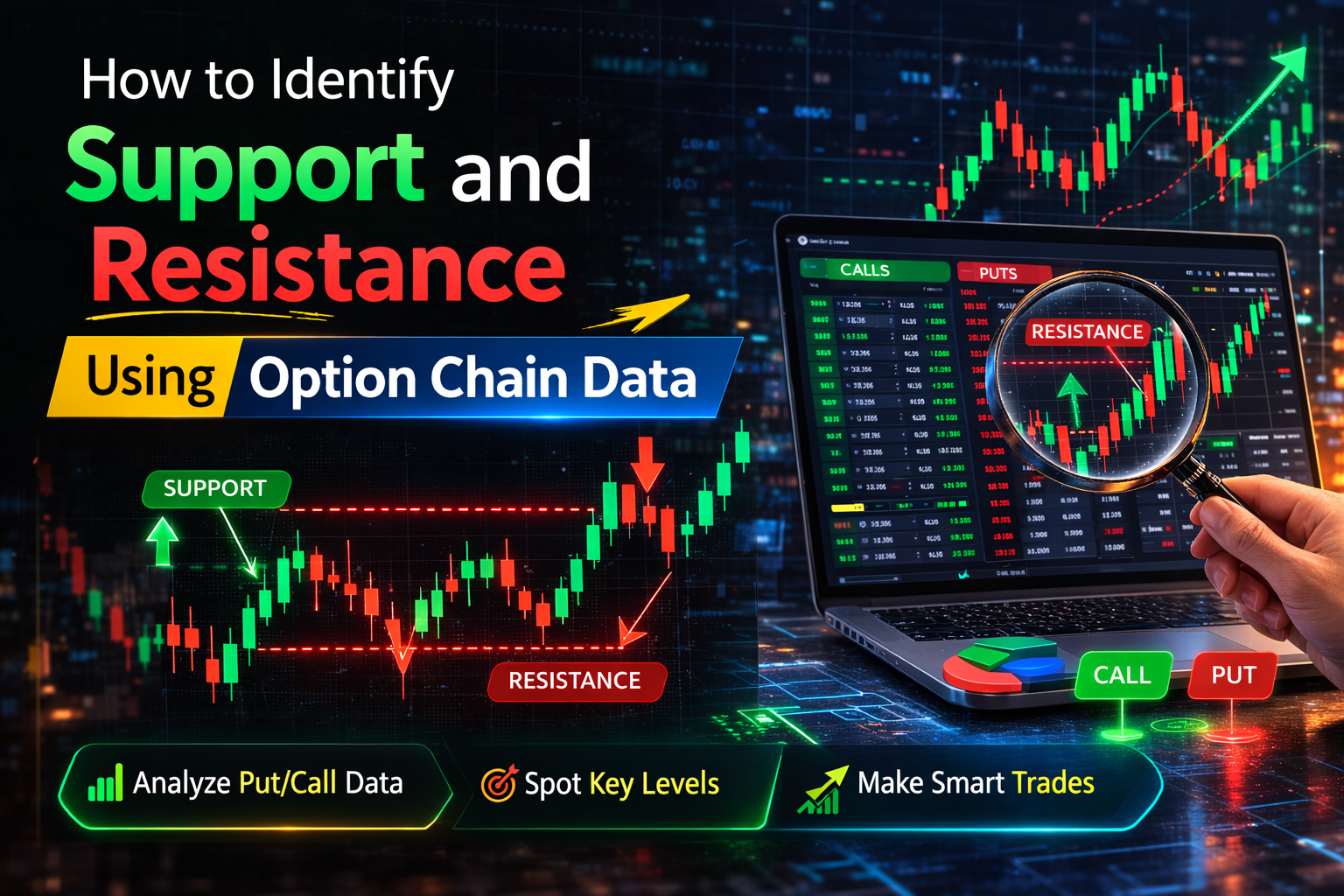 How to Identify Support and Resistance Using Option Chain Data