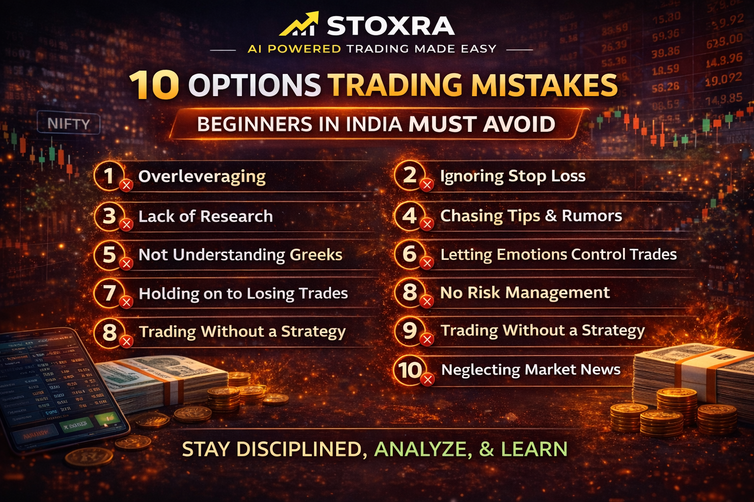 10 Options Trading Mistakes Beginners in India Must Avoid