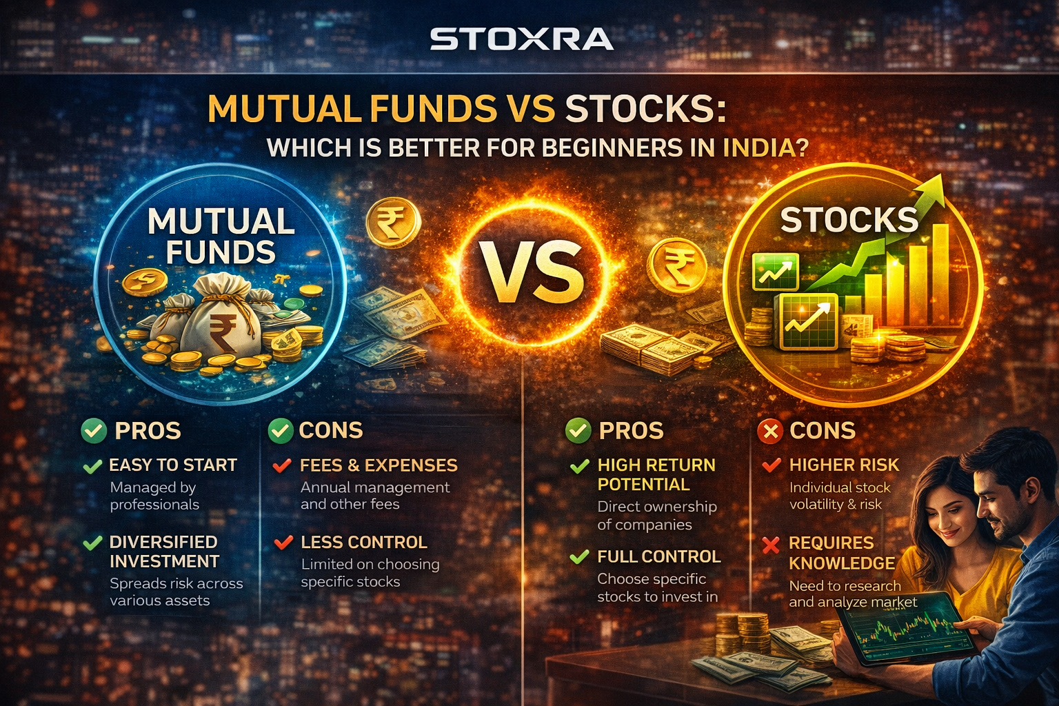Mutual Funds vs Stocks: Which Is Better for Beginners in India?