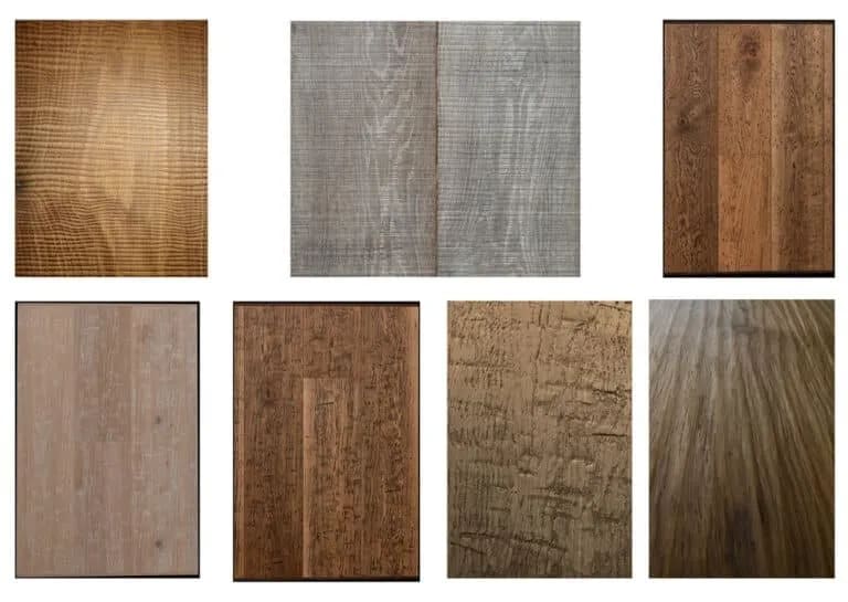 Exemple de parquet aux effets spéciaux avec un aspect bois vieilli et des finitions uniques.