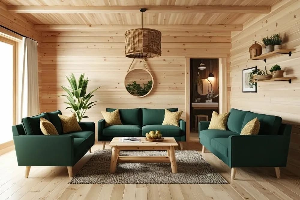 Lames de parquet en pin naturel aux teintes claires pour une décoration de style scandinave.