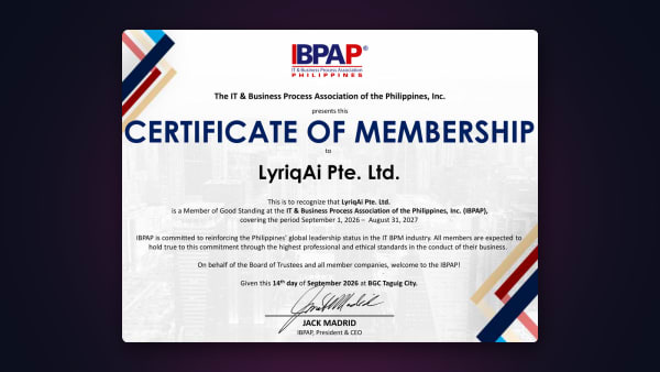 LYRIQ AI Joins IBPAP