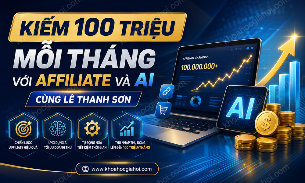 Kiếm 100 Triệu Mỗi Tháng Với Affiliate Và AI Cùng Lê Thanh Sơn