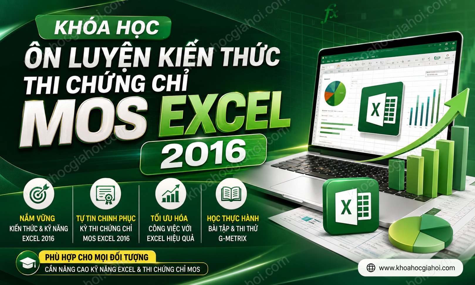 Khóa Học Ôn Luyện Kiến Thức Thi Chứng Chỉ Mos Excel 2016