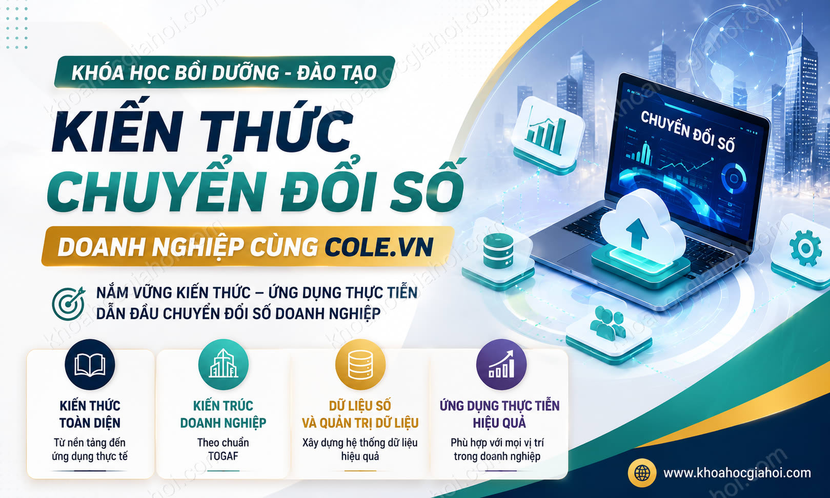 Khóa Học Bồi Dưỡng - Đào Tạo Kiến Thức Chuyển Đổi Số Doanh Nghiệp Cùng Cole.vn