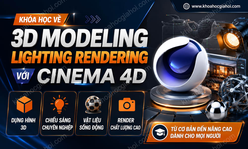 Khoá Học Về 3D Modeling, Lighting Rendering Với Cinema 4D