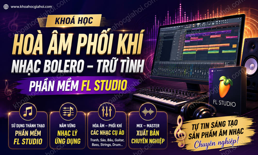 Khoá Học Hoà Âm Phối Khí Nhạc Bolero – Trữ Tình – Phần Mềm Fl Studio