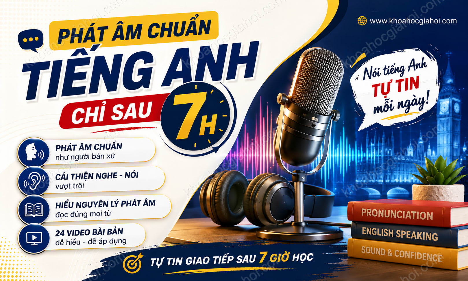 Khóa Học Phát Âm Chuẩn Tiếng Anh Chỉ Sau 7h