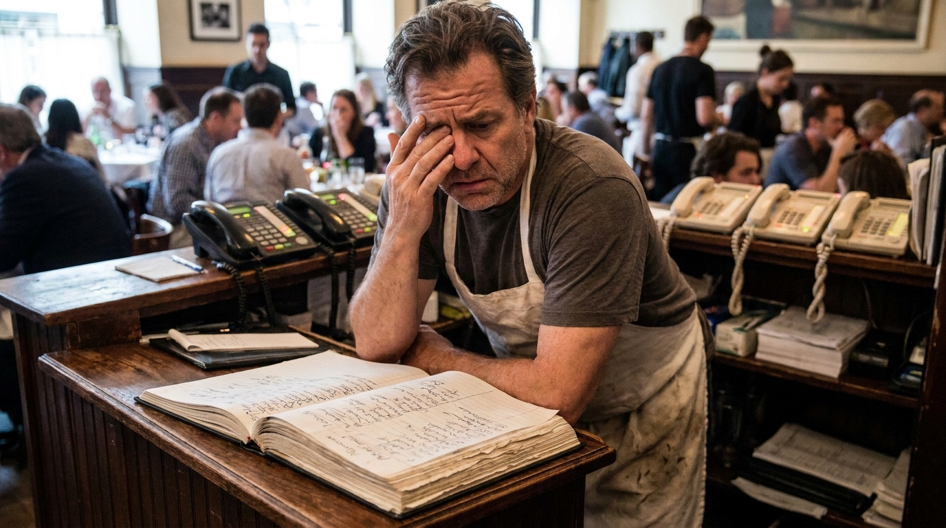Restaurantbesitzer unter Druck, Symbolbild für den dringenden Quandoo-Wechsel
