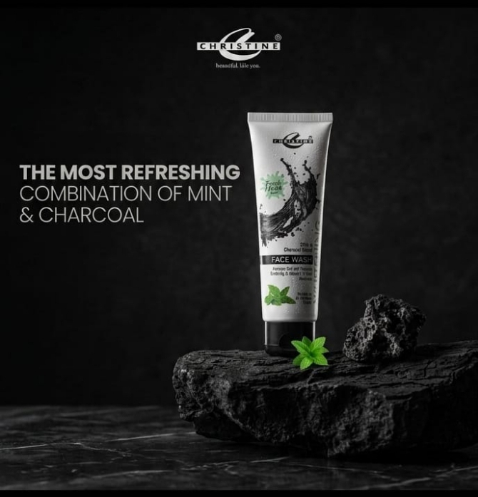 Christine Whitening Mint & Charcoal Face Wash - View Details Christine Whitening Mint & Charcoal Face Wash