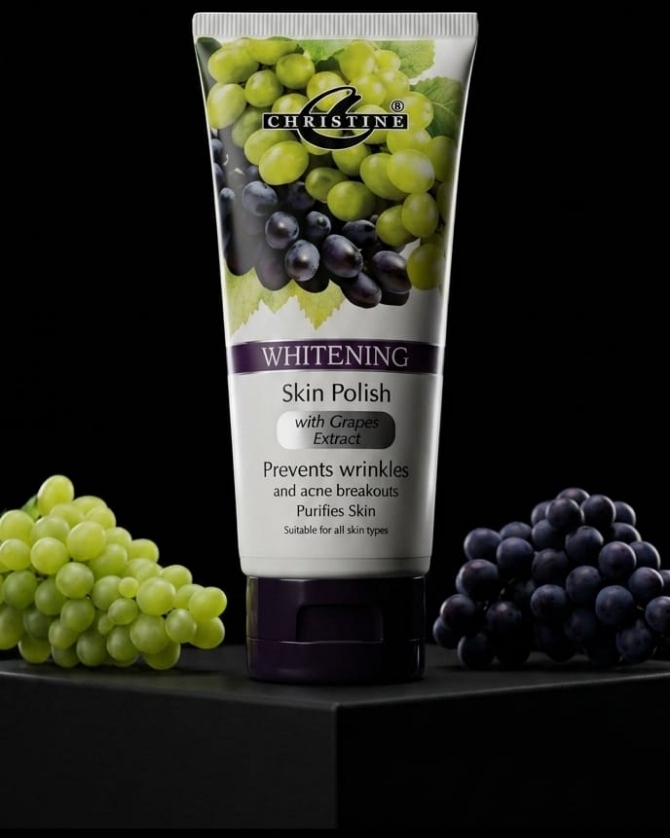 Christine Whitening Skin Polish Tube (Grapes Extracts) - View Details Christine Whitening Skin Polish Tube (Grapes Extracts)