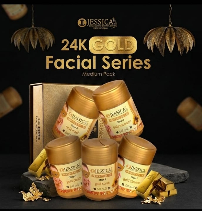 Jessica 24 k Gold facial kit 250 g medium pack - View Details Jessica 24 k Gold facial kit 250 g medium pack