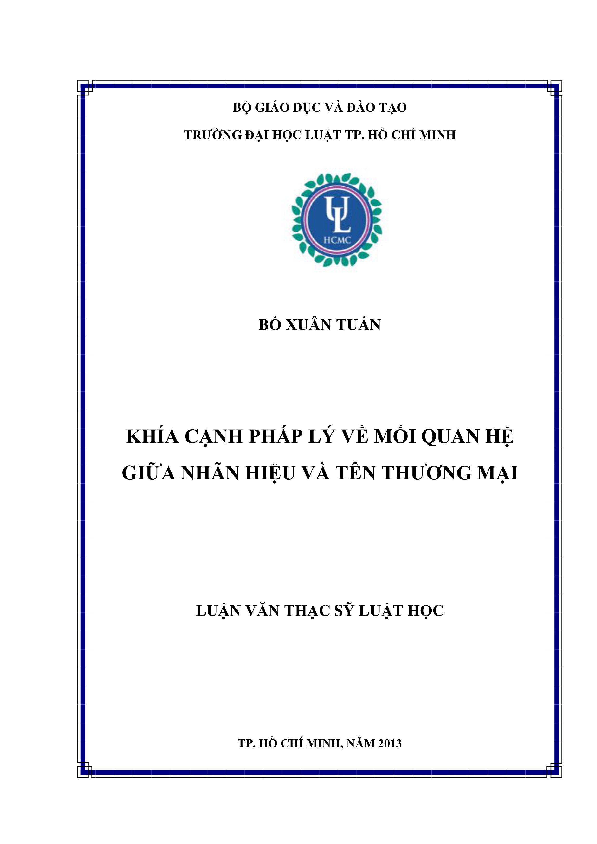 Khía cạnh pháp lý về mối quan hệ giữa nhãn hiệu và tên thương mại