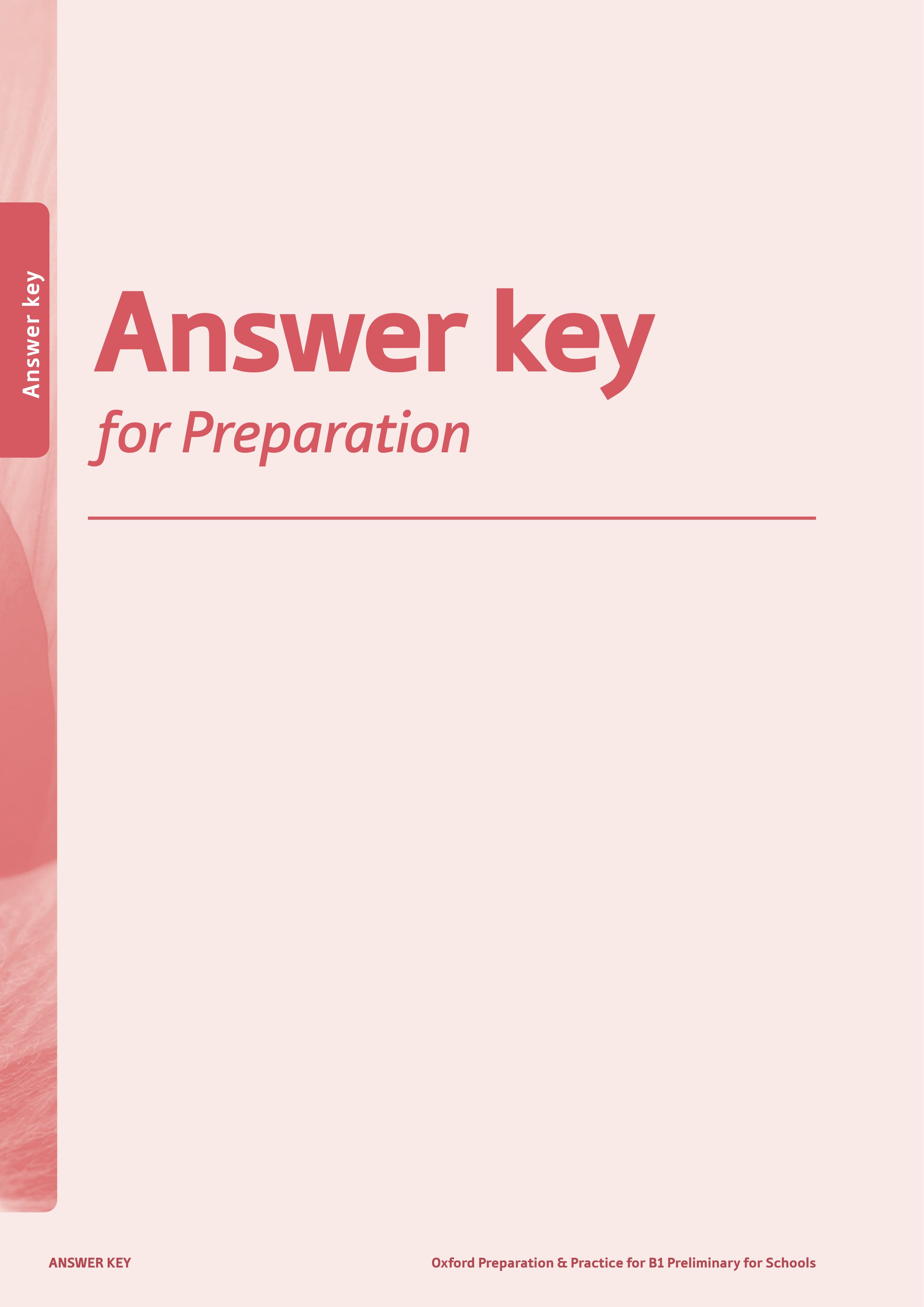 Oxford preparation and practice b1 preliminary for schools answer key