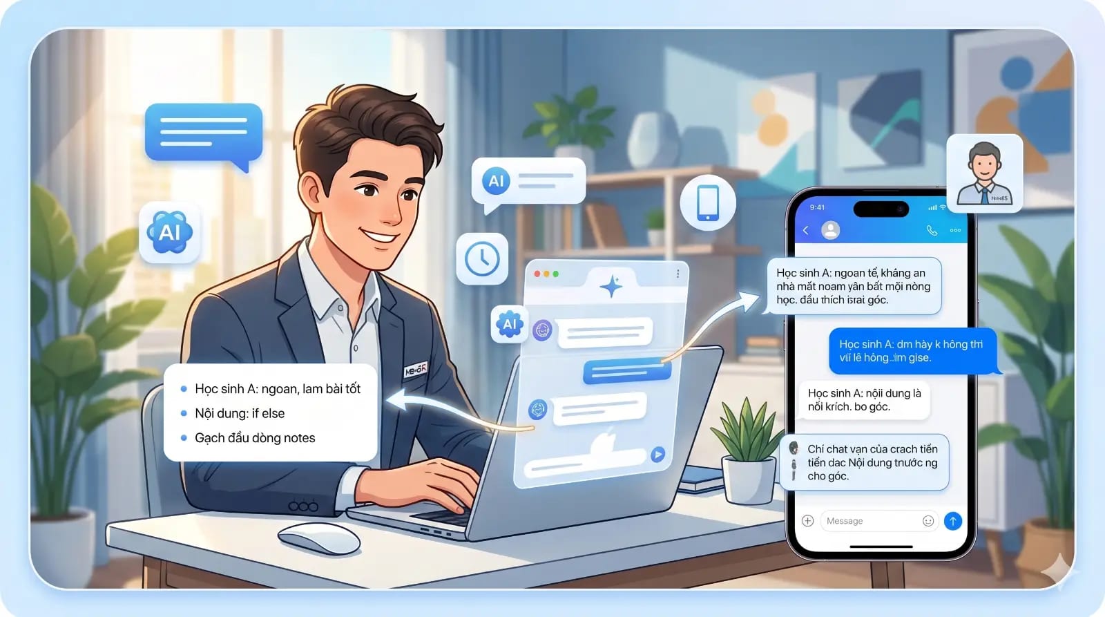 Giải Phóng Thời Gian Viết Nhận Xét Phụ Huynh Bằng AI (Gemini): Hướng Dẫn Từ A-Z