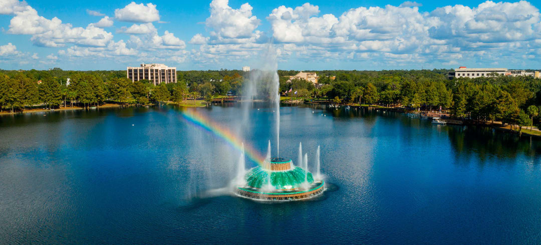 Fonte Arco Iris Lake Eola Orlando