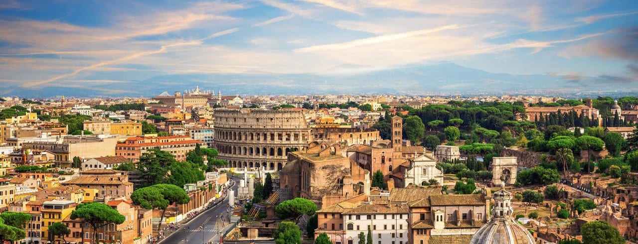 Vista aérea do centro de Roma