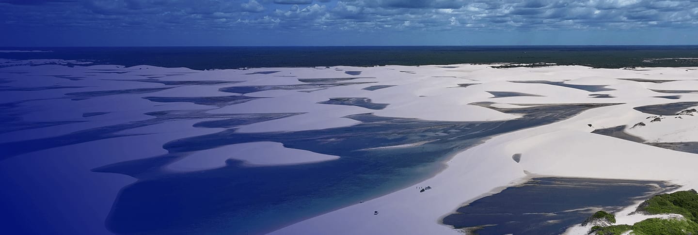 Vista aerea de Lençóis Maranhenses