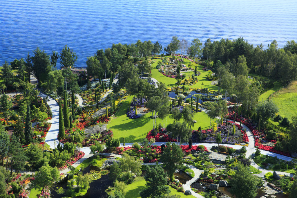 Island In Norway With Palm Trees