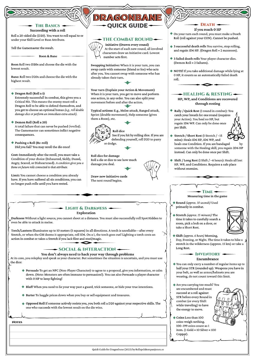 Quick Guide - Nedladdning för Drakar och Demoner