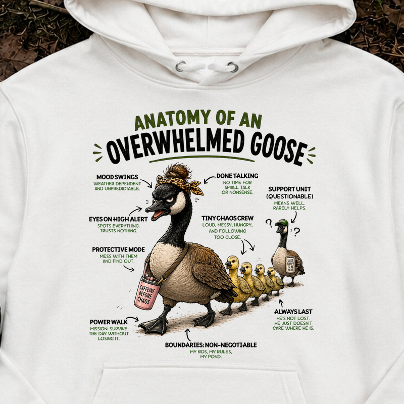 Anatomy of an overwhelmed goose Hoodie