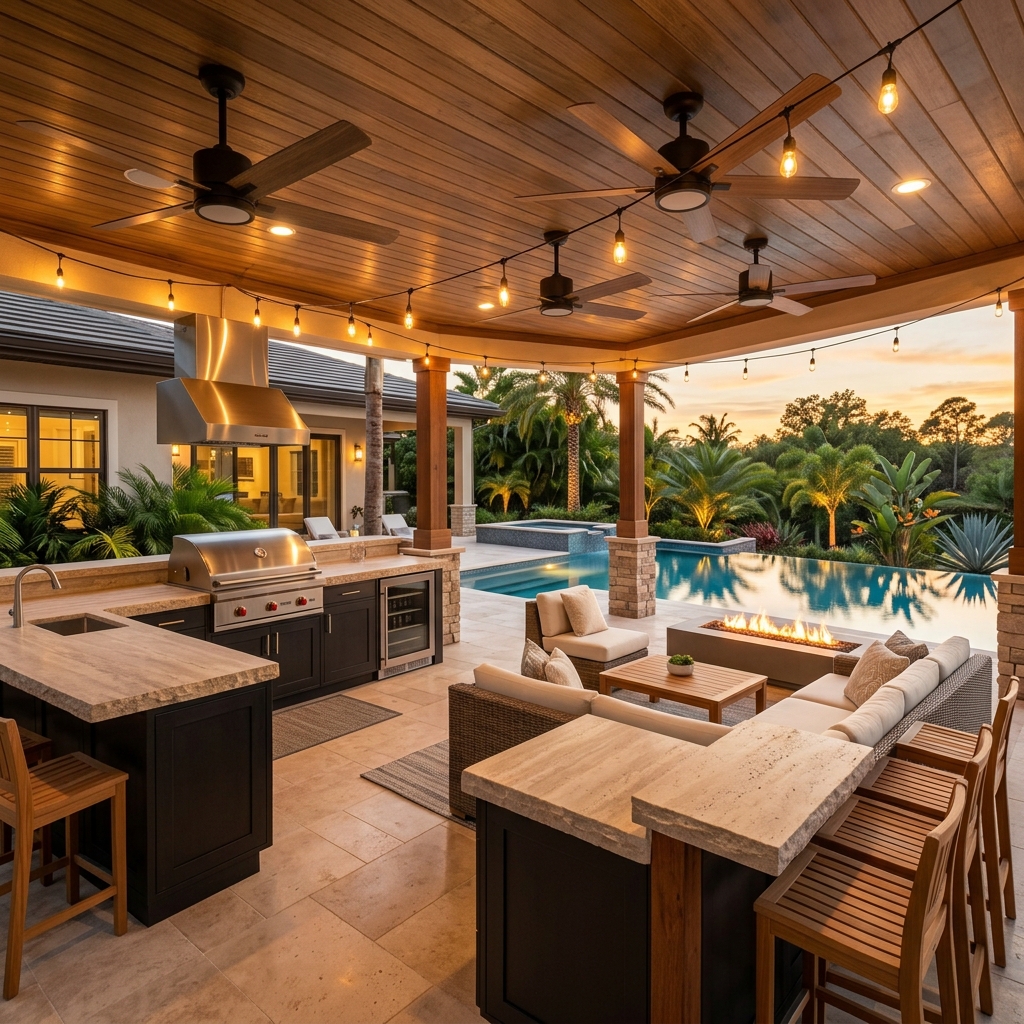 Outdoor patio construction Tampa Bay