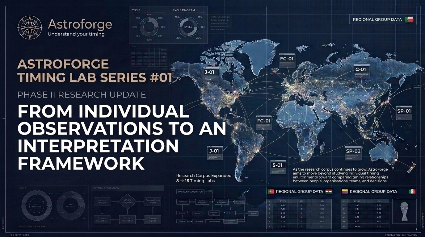 ASTROFORGE TIMING LAB SERIES #01 PHASE II RESEARCH UPDATE FROM INDIVIDUAL OBSERVATIONS TO AN INTERPRETATION FRAMEWORK