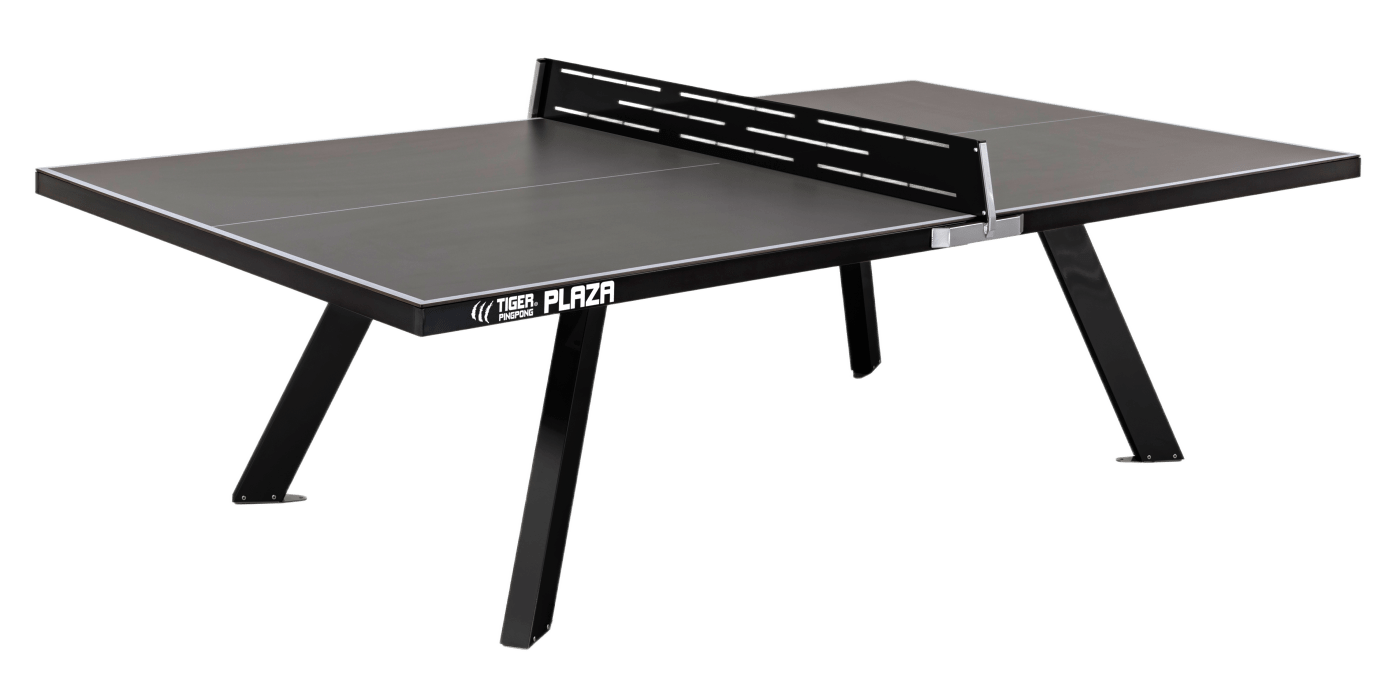 Tiger Plaza Outdoor PingPong table in grey.