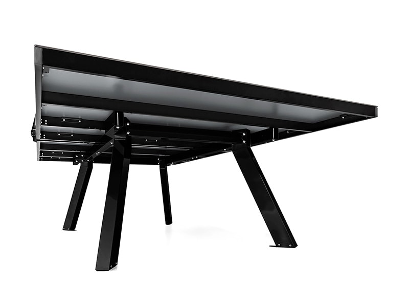Galvanized steel frame underneath the Plaza outdoor table
