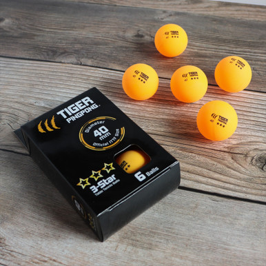 Tiger PingPong Premium 3-Star PingPong Balls 6 Pack Orange