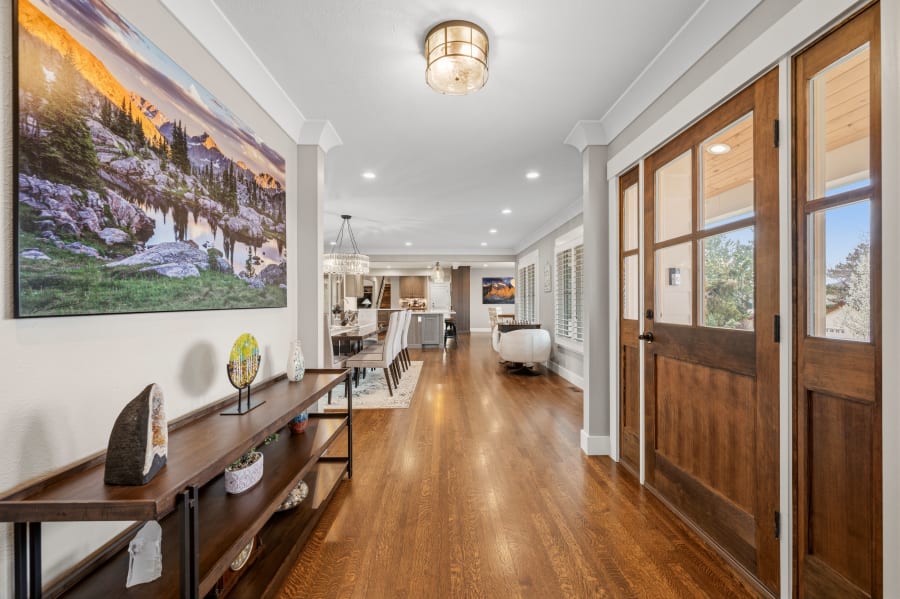 Bright living room photographed with HDR for a Colorado listing