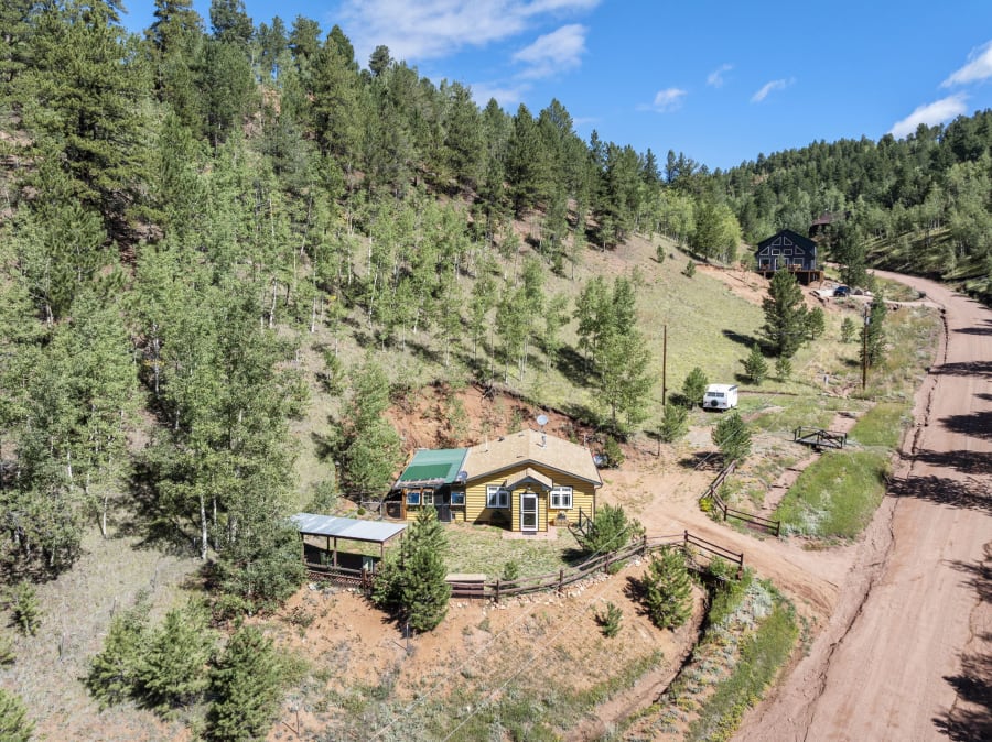 Property on Beaver Pond Rd in Divide, CO, photographed by Harrison Christopher