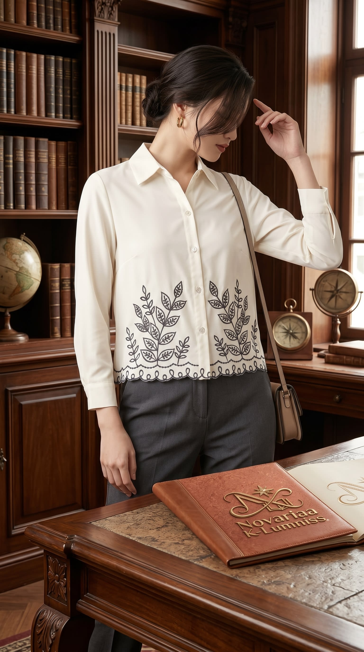 Embroidered Flower Short Top