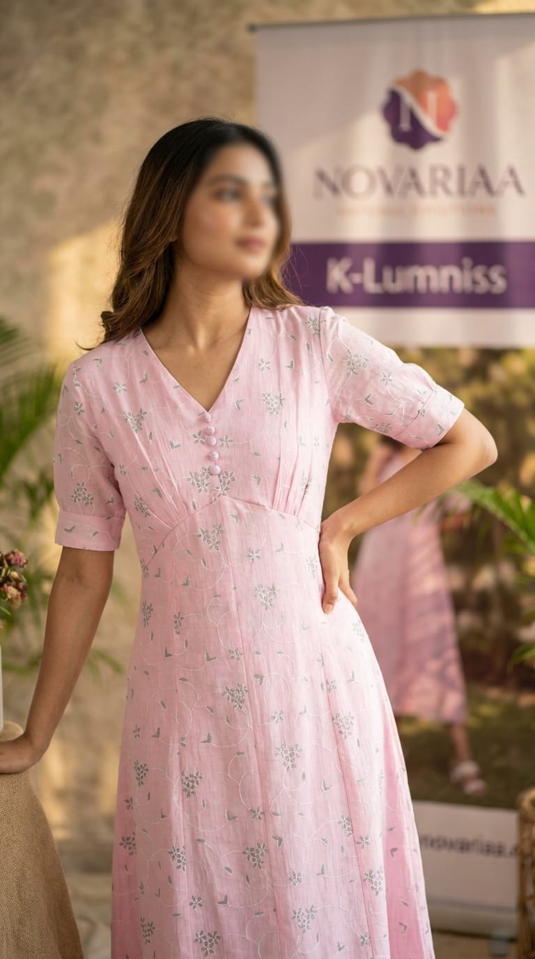 A-Line Floral Printed Georgette Dress