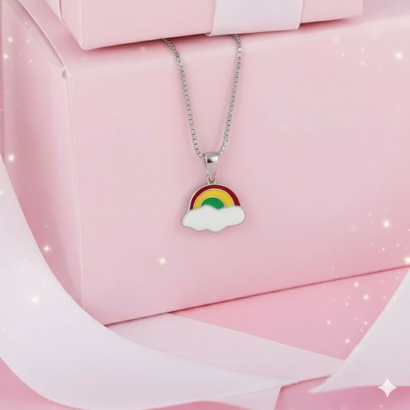 Girls Rainbow Locket set with pure 925 Silver
