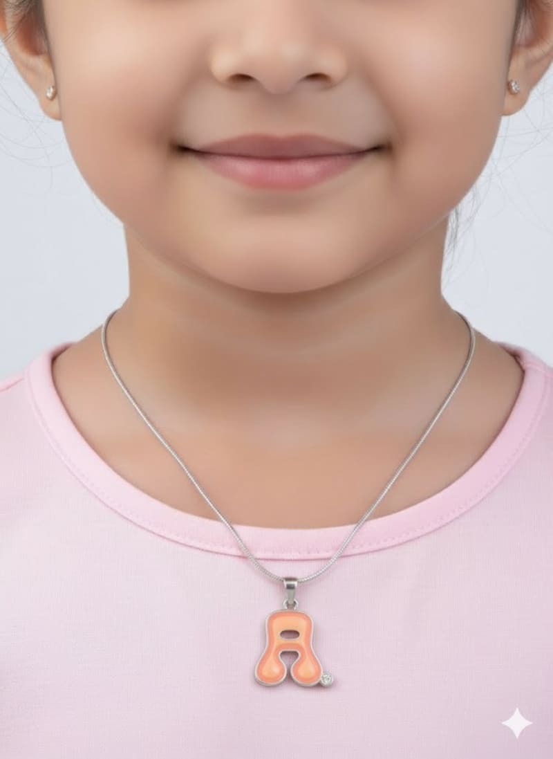 Girls & Boys  A Name Pure Silver925 Locket Set