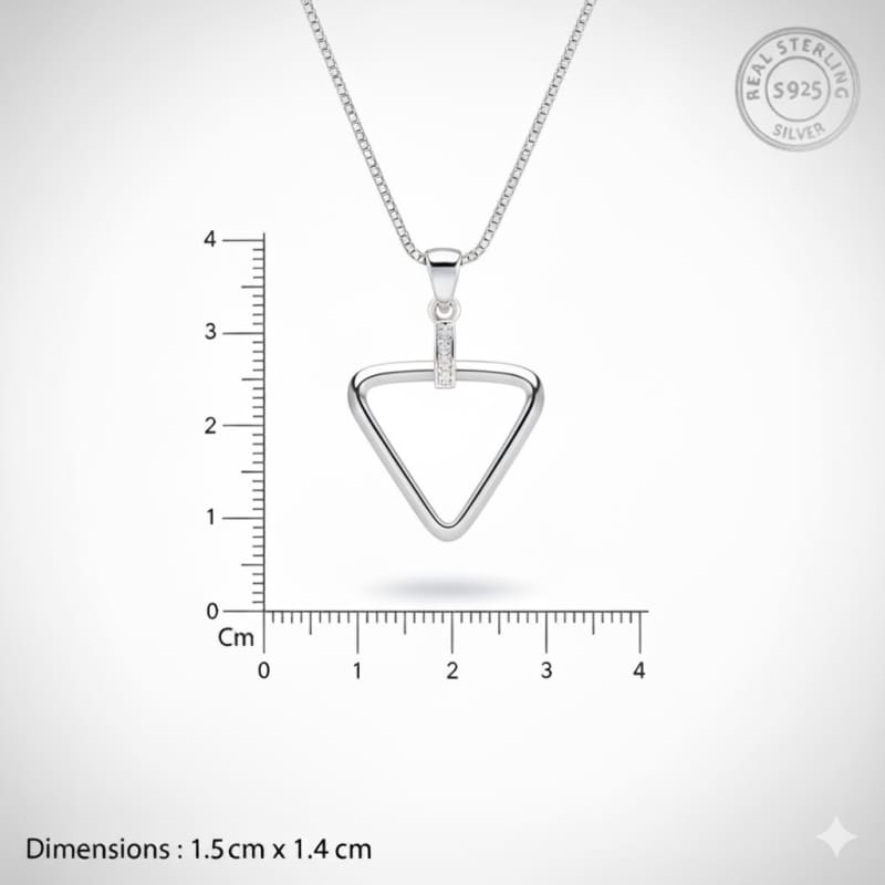 Girls Triangle Pendent set with silver chain