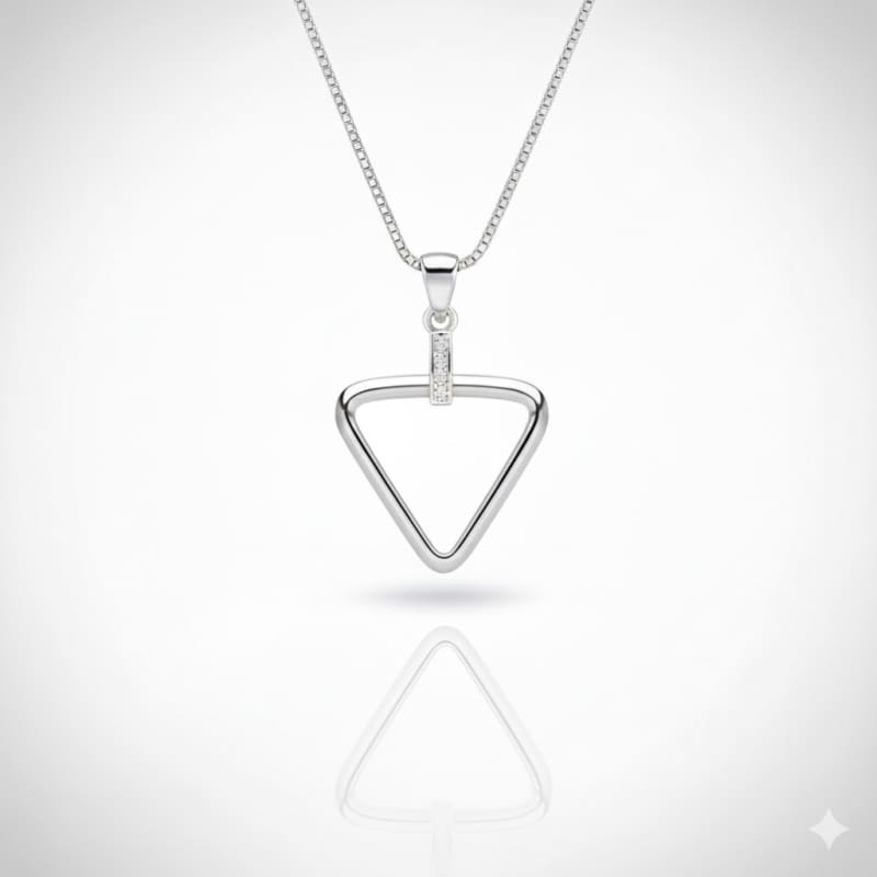 Girls Triangle Pendent set with silver chain