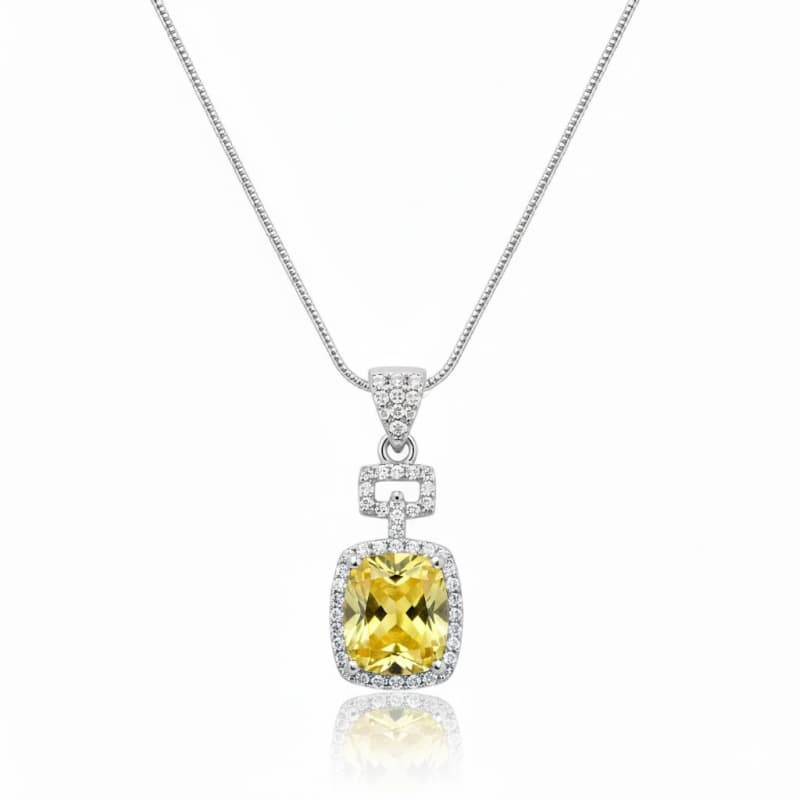 Girl's Yellow stone Pendent set with chain