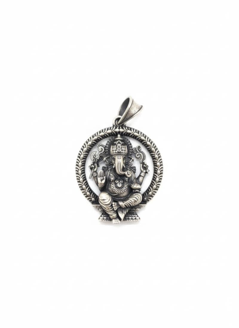Aradhya925 Premium Lord Ganesh For Antique Finishing Pure Silver925