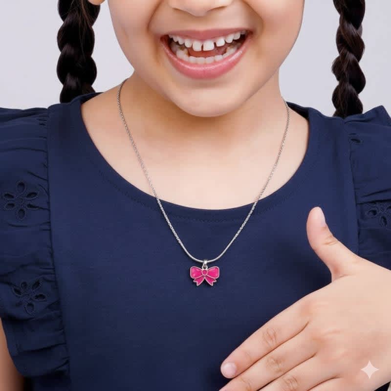 Girl's Batterfly Locket Set with Chain silver925