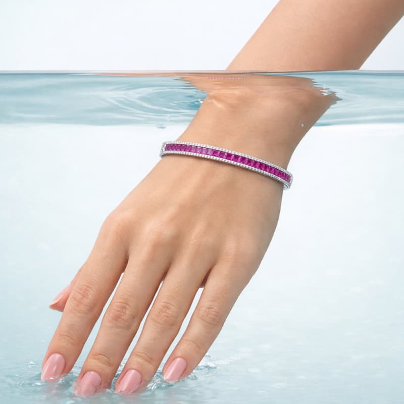 Aradhya925 Purple Shining Stone Silver925 Women's Bracelet